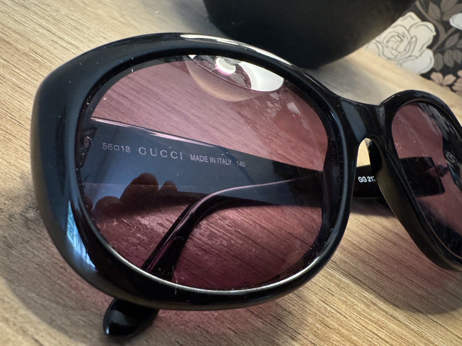 Rare Vintage Authentic Gucci GG 2171/N/S Black Thick Frame 56mm Sunglasses image 7