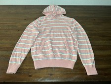 faherty mens medium Hoodie Striped Light pink Surf Chill Pullover