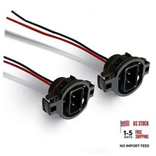 H16 LED Bulbs Male Connector Pigtail Socket Wiring Harness Plug-5202 H16 2504