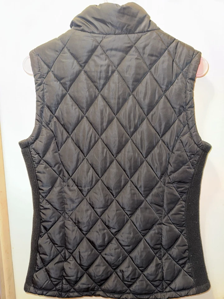 Calvin Klein Full Zip Quilted Vest with Metal Zipper Details, Womens S, Black - Image 3 of 4
