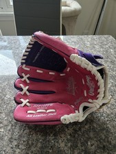 Rawlings Highlight HFP10PPW 10 Inch Baseball Glove Leather RHT Purple Pink