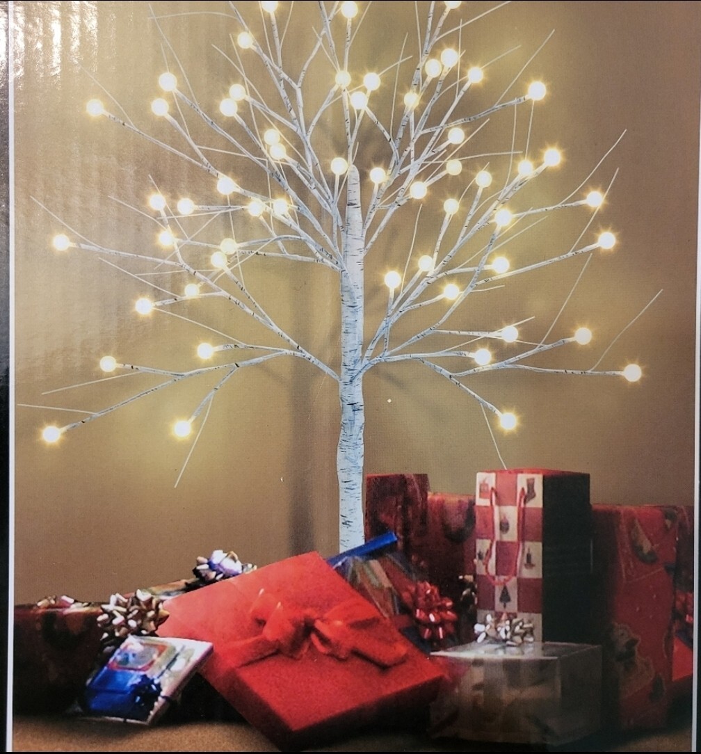 Mr. Christmas 3Ft. Decorative LED Birch TreeIndoor/Outdoor Holiday