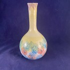 Vintage Italian Pottery Long Stem Onion Bottom Floral Handpainted Vase Italy — photo 7