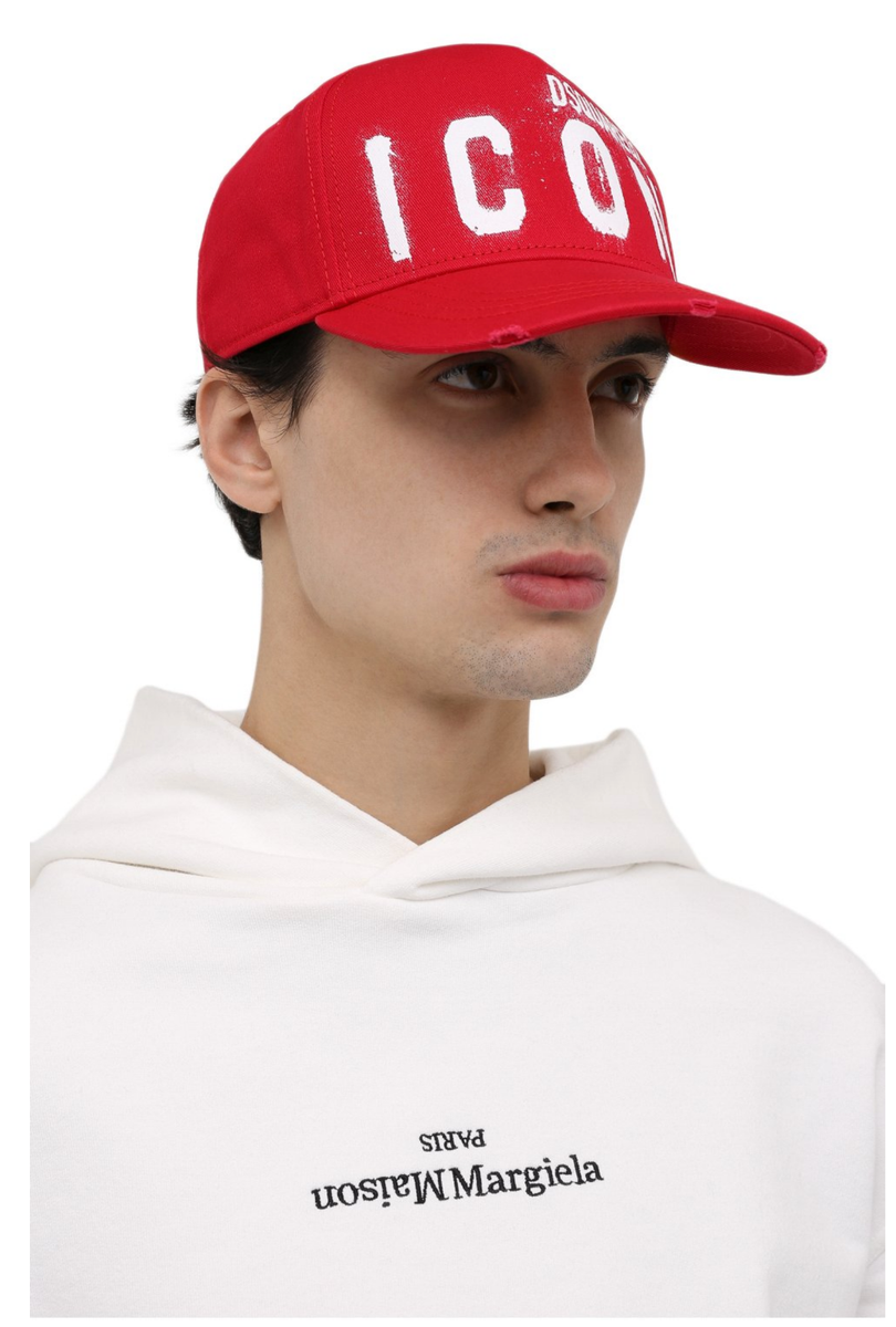 DSQUARED2 BE ICON Spray Paint Baseball Cap Cap Basebalkappe