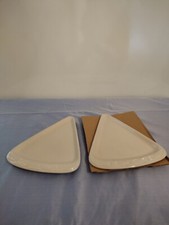 Set of 2 - Longaberger Traditions Ivory Pottery Pizza Plates / New in Open Box