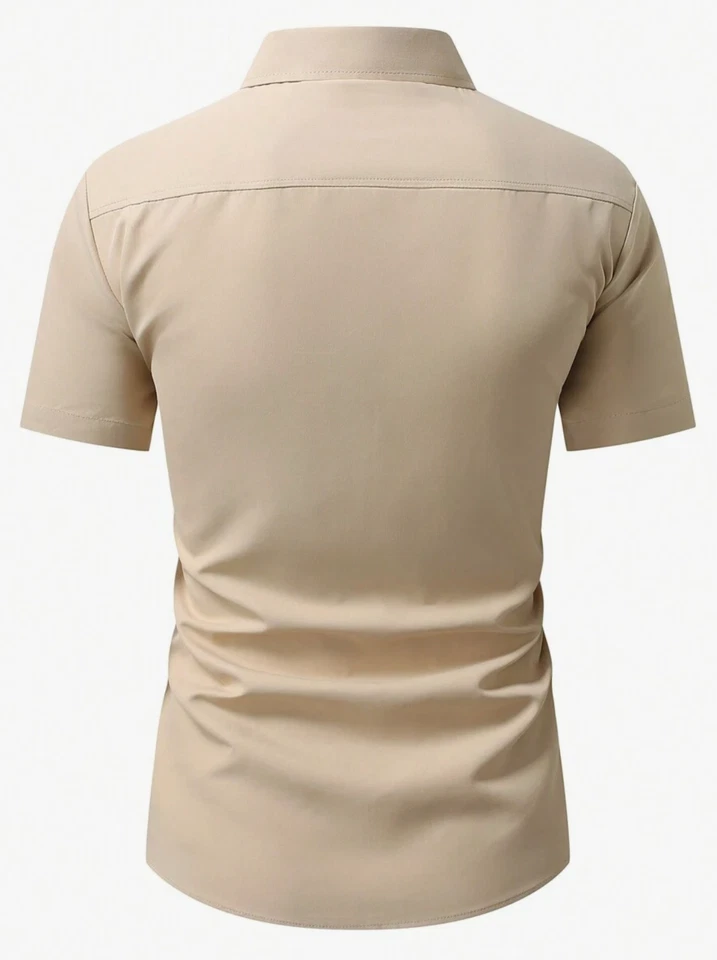 Camisa Vaquera Ranchera de Hombre de Vestir Elegantes Casuales Manga Corta Foto 3 de 4