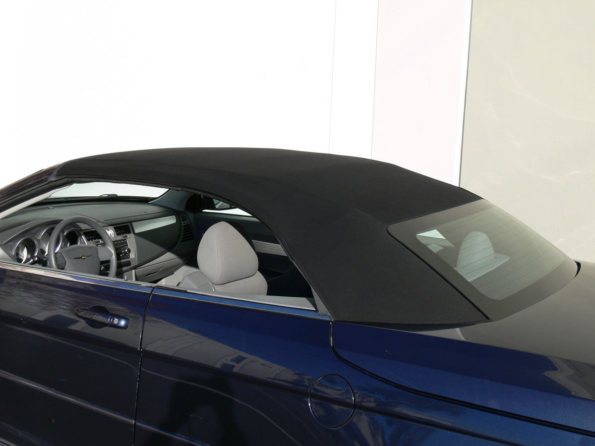Sebring Convertible Top 08-11 in Black Sailcloth Vinyl, No Window