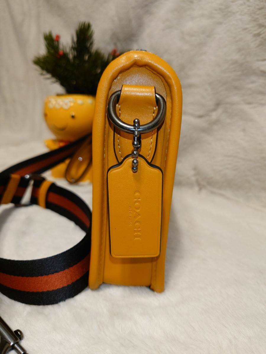 Coach Heritage Yellow Convertible Crossbody Wristet Pouch/with tag