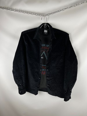 NN07 No Nationality corduroy black overshirt jacket