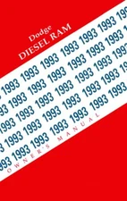 1993 Dodge Ram Diesel Truck Owners Manual User Guide Reference Operator Book OEM