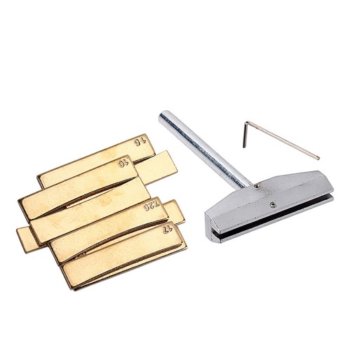 Chrome Guitar Radius Fretboard Press Caul with 9 Golden Inserts 1 Wrench USA - Picture 5 of 8