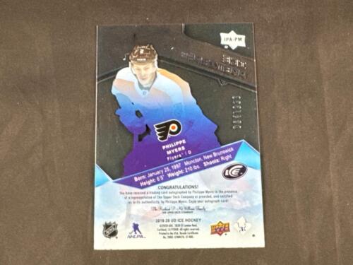 2019-20 UPPER DECK UD ICE PHILIPPE MYERS IPA-PM ROOKIE PREMIERES AUTO 4/399 - Picture 2 of 2