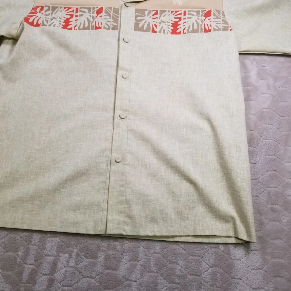 复古 Iolani 夏威夷衬衫男式 Lg 夏威夷岛纽扣短袖罕见 — 第 2/4 张图片