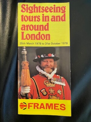 Sightseeing Tours in and around London, c 1978 FRAMES