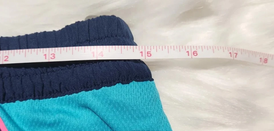 Pantalones Cortos Deportivos Adidas Azul Marino Rosa Verde Azulado Talla M  Foto 4 de 4