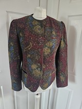 Basler Alpaca Wool Blend Paisley Jacket Size 38 Dark Cottagecore Boho Whimsicor