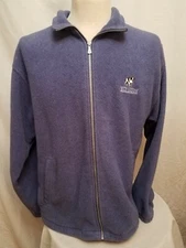 Polar Dogs By Big Dogs Mens Purple Full Zip Fleece Jacket Very Relaxed Fit Small