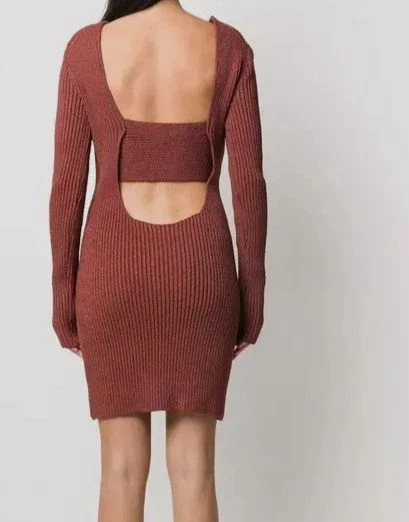 Abito lavorato a maglia da $3100 BOTTEGA VENETA da donna marrone taglia 46