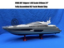 Modellino nave RC yacht RIVA 88' Folgore scala 1:48 610mm 24" completamente assemblato