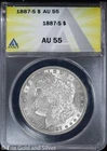 1887-S $1 Morgan Silver Dollar ANACS AU 55