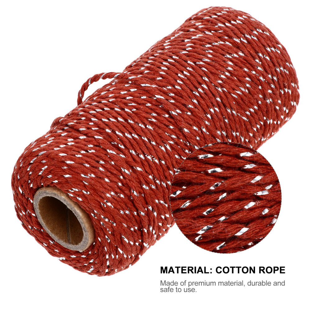 2 Rolls Gift Wrapping Rope Cotton Baking Twine Cord for Jewelry Making