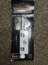 Pro-Lok EPL-106-W Patio Door Lock- Keyed Lg Rectangle White Finish