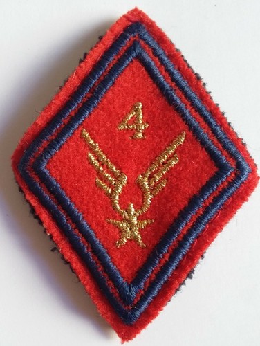 Losange tissu 1945 Patch ancien Infirmier Militaire Santé ORIGINAL écusson