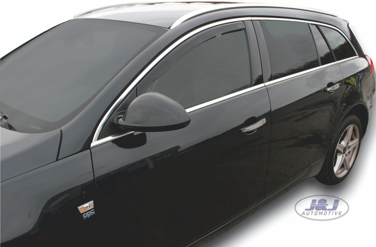 Déflecteurs D'air Pour Opel Insignia A (2008-2017) - Lot De 4, Verre Acrylique Teinté, Anti-pluie