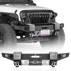 Front Bumper Reinforcements w/ Winch Plate & Light for 07-18 Jeep Wrangler JK