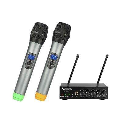 Dual Channel Wireless Handheld Microphone Easy-to-use Adjustable echo effect