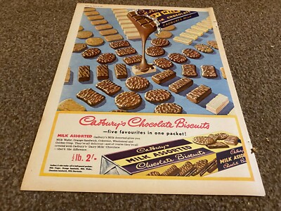 PPOBK8 WERBUNG 14X11 CADBURY'S MILCH VERSCHIEDENE SCHOKOLADENKEKSE