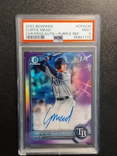 2022 Bowman Chrome Curtis Mead Purple Refractor PSA 9