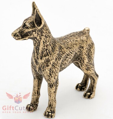 Bronze Figurine of Dobermann or Doberman Pinscher dog