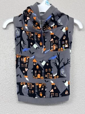 Old Navy Halloween-Print Jersey-Knit T-Shirt Pets Dogs Haunted House Sz S M L XL - Image 1 of 2