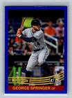 George Springer 2018 Panini Donruss HOLO BLUE #240 Baseball Card Houston Astros