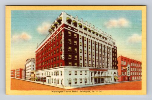Shreveport LA-Louisiana, Washington Youree Hotel Advertisement Vintage Postcard - Afbeelding 1 van 2