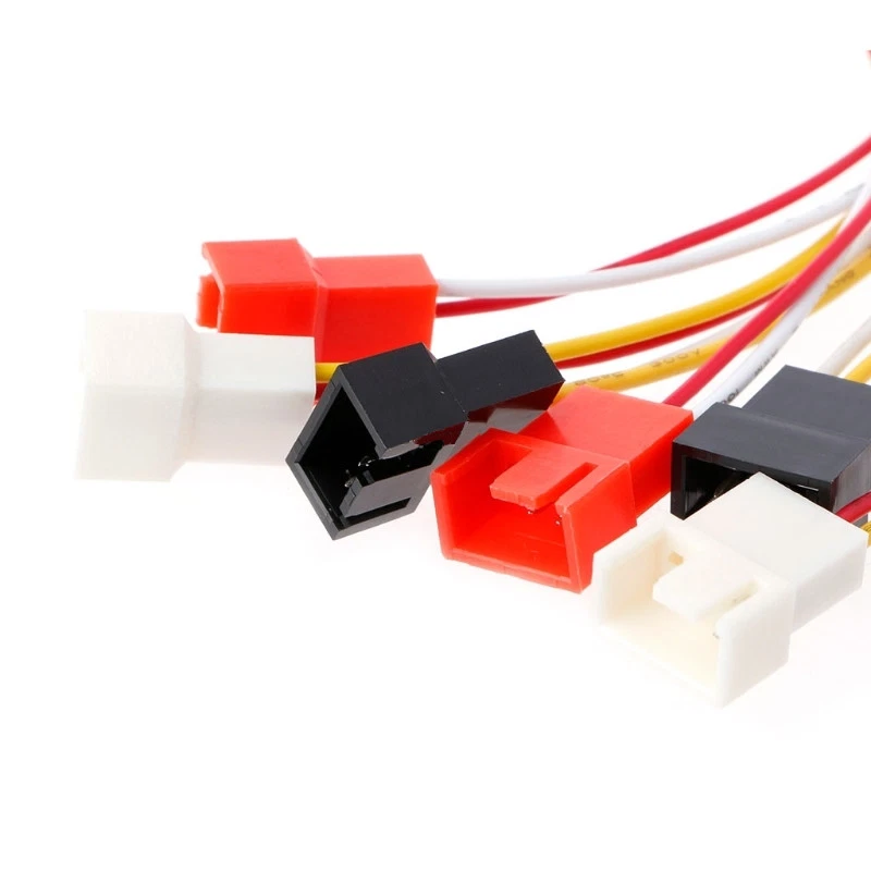 6x3-Pin Fans to Molex D Type 4Pin Y-Splitter Power Cable 12v/7v/5v 22awg 30cm - Image 3 of 4