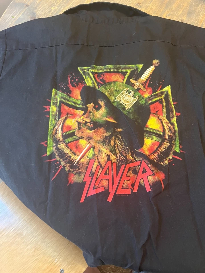 Camisa de trabajo Dickies 2004 Slayer Tour abotonada.  Talla XXL Foto 2 de 3