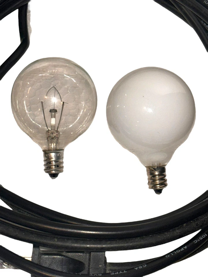 2 件套绿色磨砂玻璃 UFO 吊坠灯带长 15 英尺线 90 年代复古 — 第 4/4 张图片