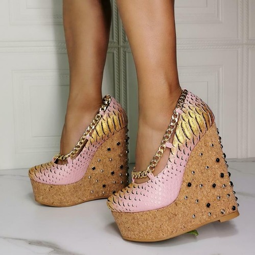 Sexy Wedges High Heels Party Prom Shoes 
