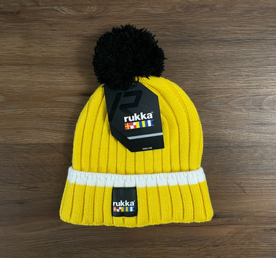 Rukka Talpiala Winter Hat Ski Beanie Cap Yellow Black NEW
