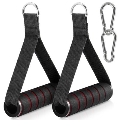 Exercise Handles 2 Pack Cable Machine Grip Workout Attachments