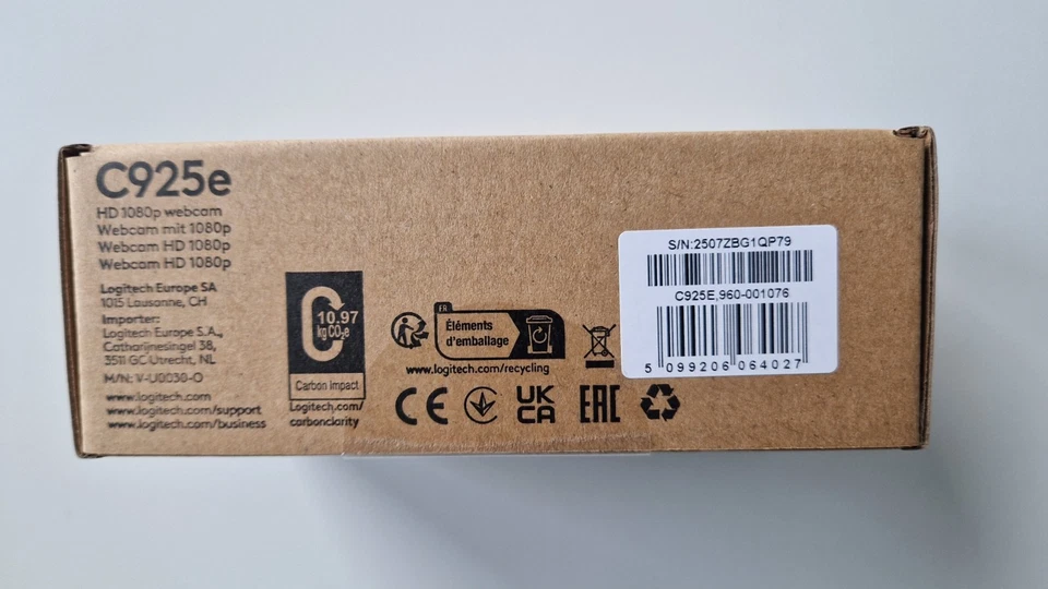 Logitech Webcam C925e Farbe 1920 x 1080 Audio USB 2.0 H.264 Schwarz - Bild 2 von 2