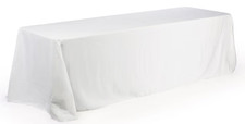 New White Linen Rectangular Tablecloth 90 X 132 NEW Banquet, Wedding, Shower