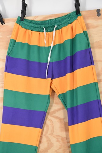 Karneval Colorblock Streifen leichte Jogginghose Größe L - Bild 2 von 14