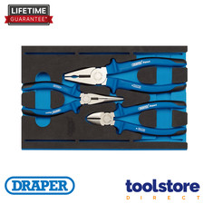 Image of Draper 63262 Heavy Duty Plier Set in 1/4 Drawer EVA Insert Tray (3 Piece)