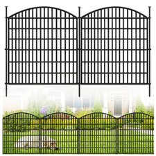 Decorative Garden Fence, 10 Panels No Dig Fence Panels 32 in H X 25.6ft L A...