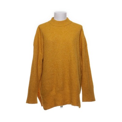 H&M, Rollkragenpullover, Größe: S, Gelb, Acryl/Elasthan/Polyester/Wolle #VQM