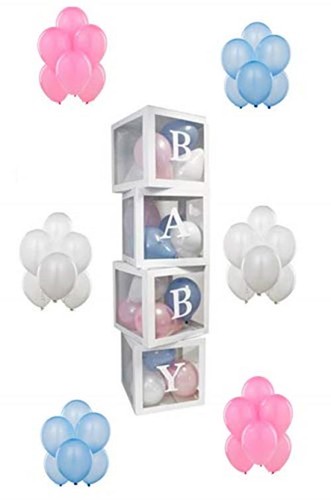 Eurowrap Baby Shower Balloon Boxes New Baby Boy Girl Newborn Celebration 