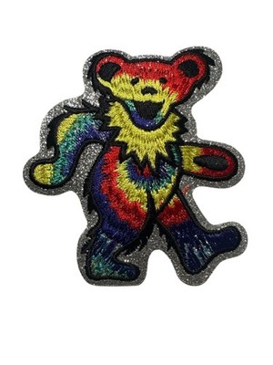 Grateful Dead Dancing Bear Embroidered Iron On Patch - OFFICIAL 144-N